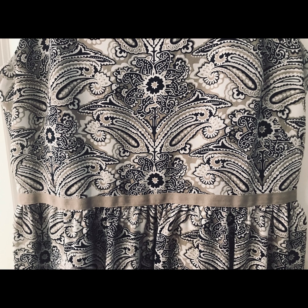 Loft navy paisley dress - Picture 3 of 7
